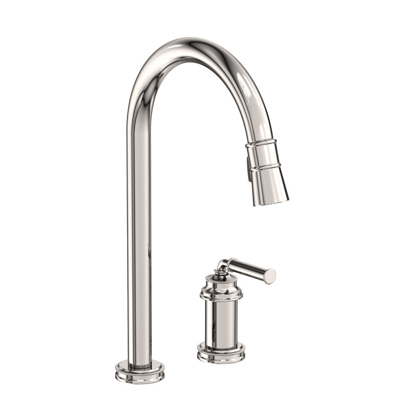 Taft Single Handle Pull Down Kitchen Faucet, Polished Nickel (PVD)