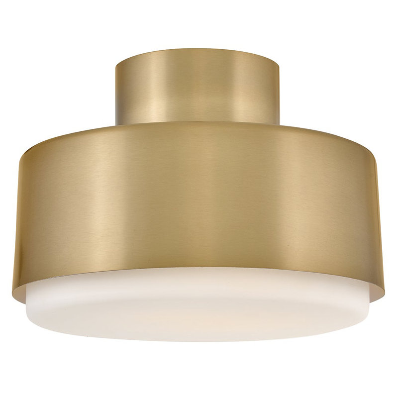 Hinkley Cedric Semi-Flush Mount, Lacquered Brass