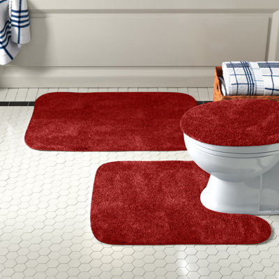 Ensemble de tapis pour salle de bain très doux de trois articles avec envers antidérapant Mccluney