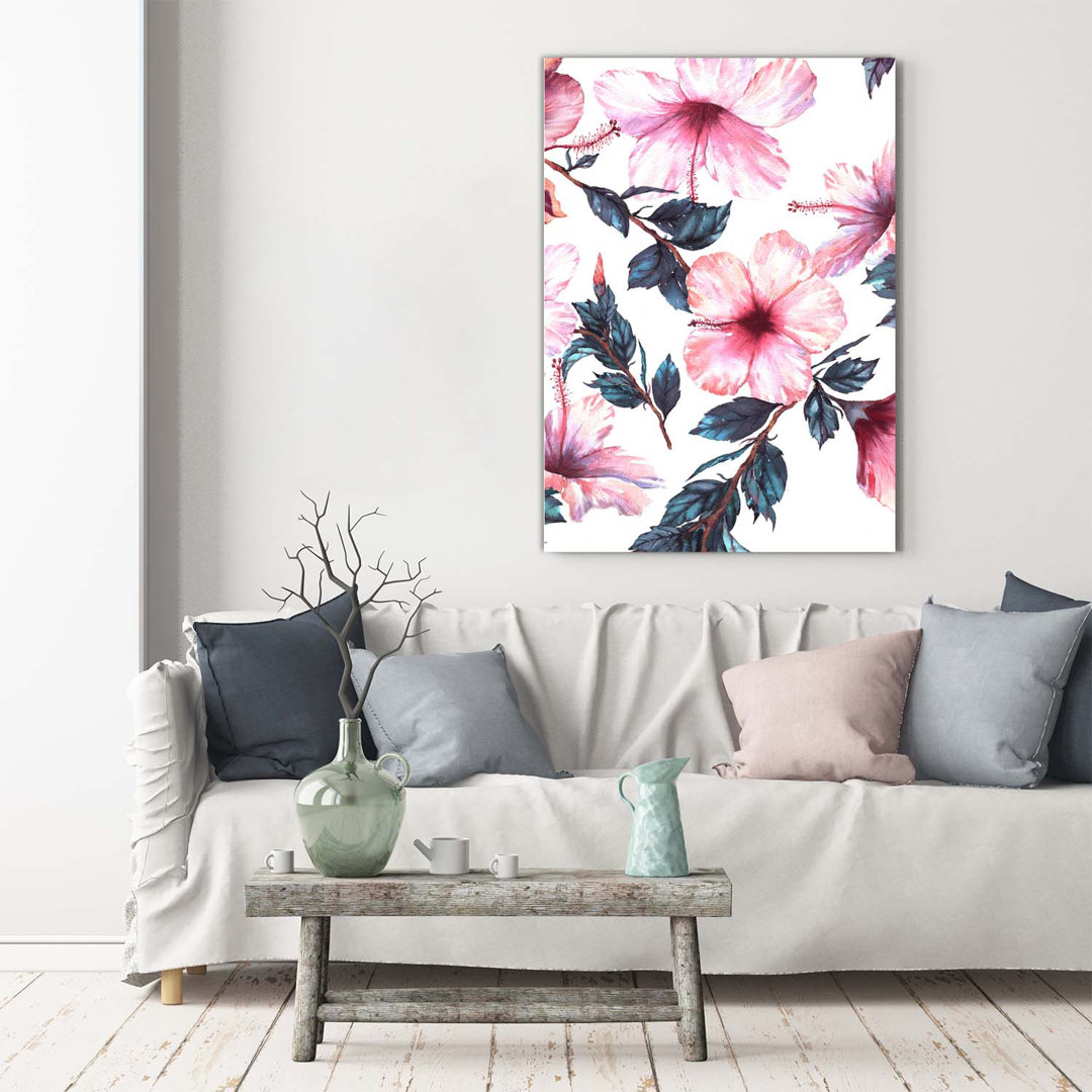 Hibiskus - Kunstdrucke auf Leinwand - Wrapped Canvas