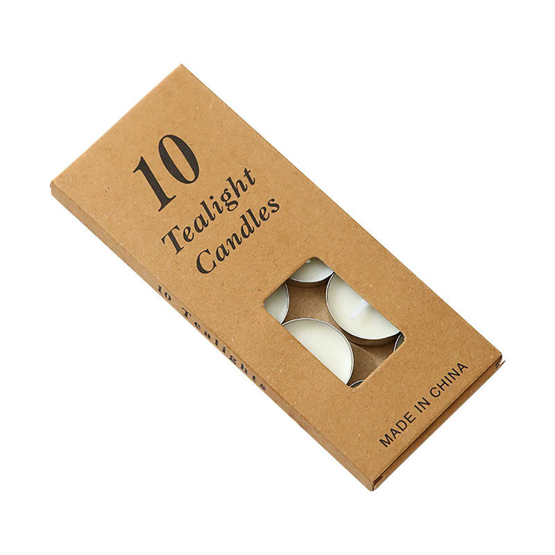 Veilleuse petite bougie lampe de paraffine bougie de mariage romantique cadeau de présentation de bougie émail thé, White