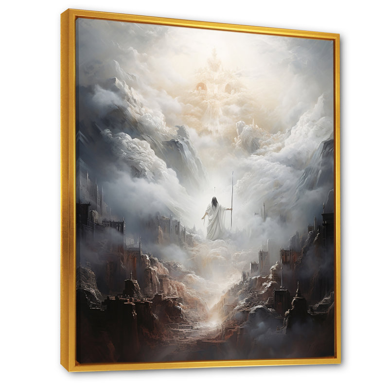 Christianisme Sermon Shade Mountain I sur toile, H 32 po x l 24 po x P 1 po, Cadre flottant doré