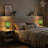 10" Modern Drum Table Lamp With Fabric Shade & Wooden Base, E12 Socket, Dimmable Switch With Color Temperature Control, Accent Lamp For Bedroom, Living Room & Hotel Use-443217278