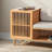 43.3in Rattan Woven Shoe Bench
