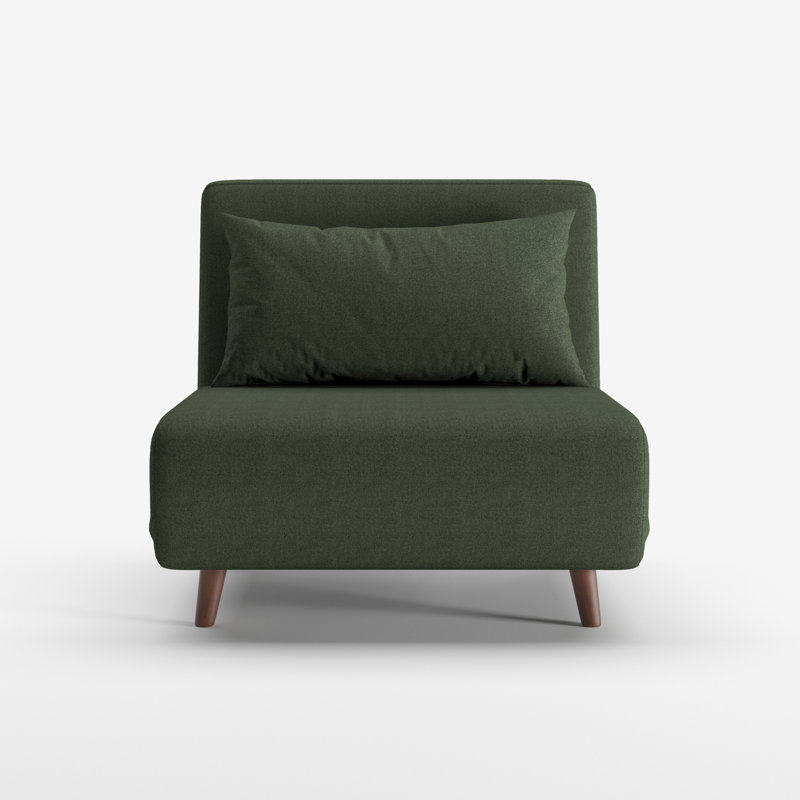 Jacquelyn 32" Wide Convertible Chair, Moss Green Polyester Blend, 39.4"