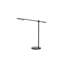 Lampe de bureau noire 17,875 "avec USB Rotaire