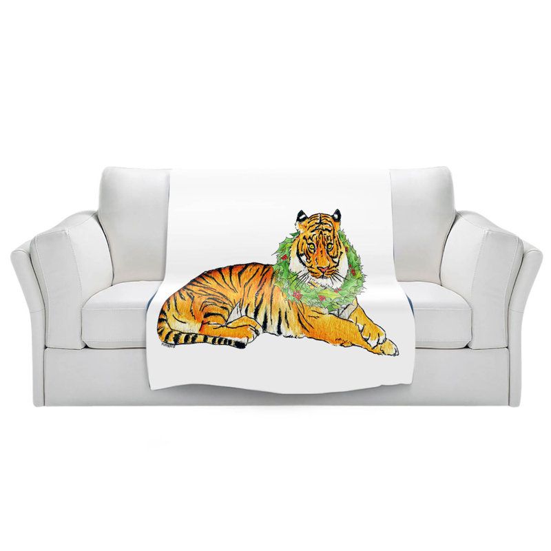  Couverture Wreath Tiger, 68 po x 80 po