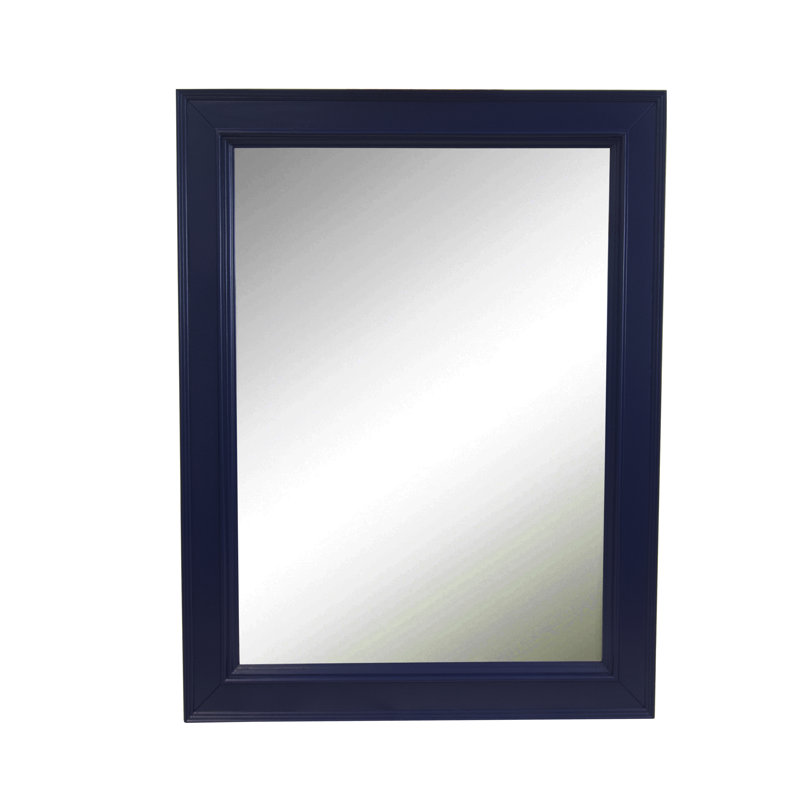 Bernardi Wood Flat Wall Mirror, Royal Blue