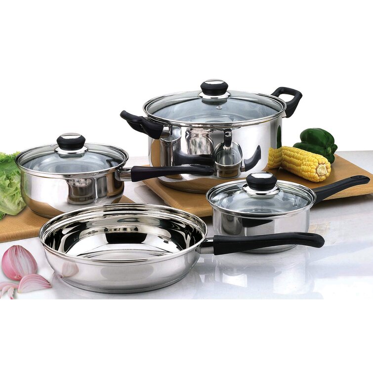  Gourmet Edge - 7pc Stainless Steel Cookware Set with