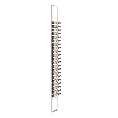 Indurial 21-Bottle Single-Sided Floor-to-Ceiling Wine Rack Kit in Chrome – Up to 10' Ceilings