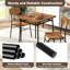 Ensemble de table de salle à manger 3 pièces pour 2 tables carrées en bois avec structure en métal