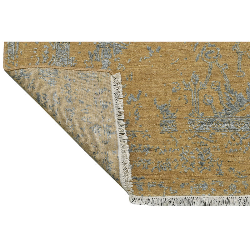 One-of-a-Kind Rectangle 4' X 5'11" Hand Knotted Area Rug