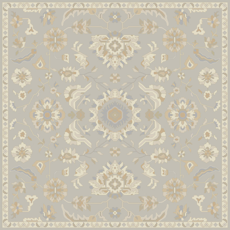 Arden Wool Oriental Indoor Rug, Square 6'