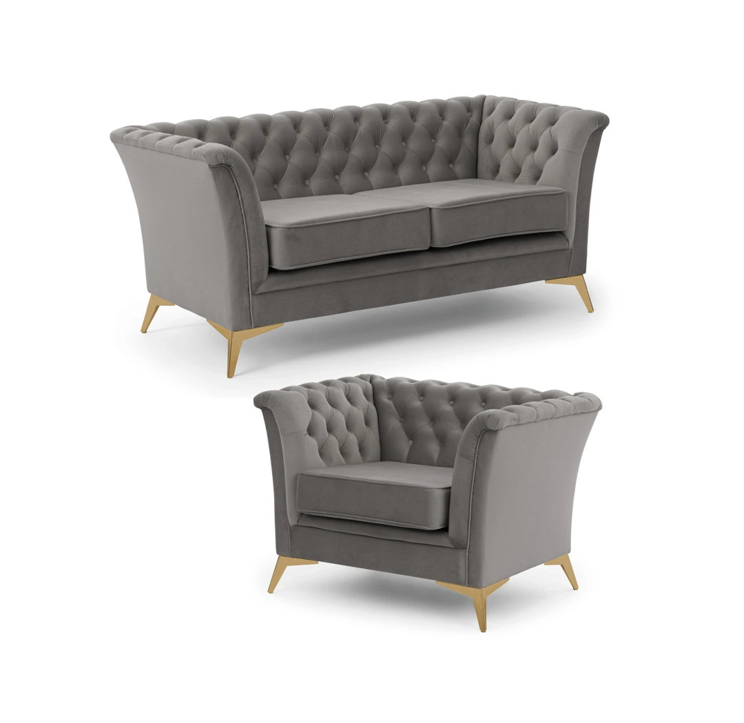 Whitby 2 - Piece Velvet Living Room Set