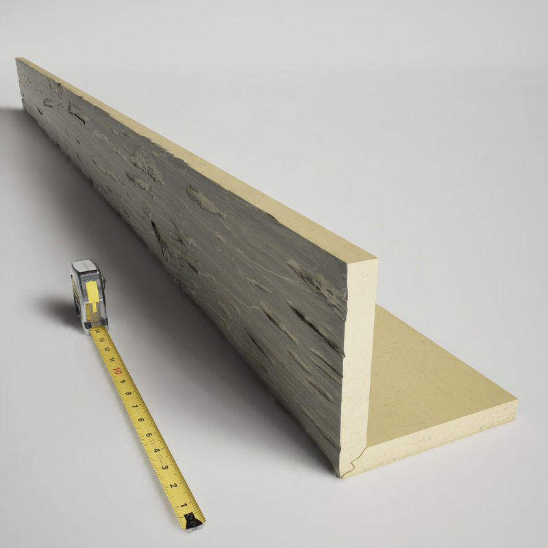 Sangle martelée, à utiliser avec la poutre Heritage Timber, Cachemire, 18 pi L, 12"H x 10"W 