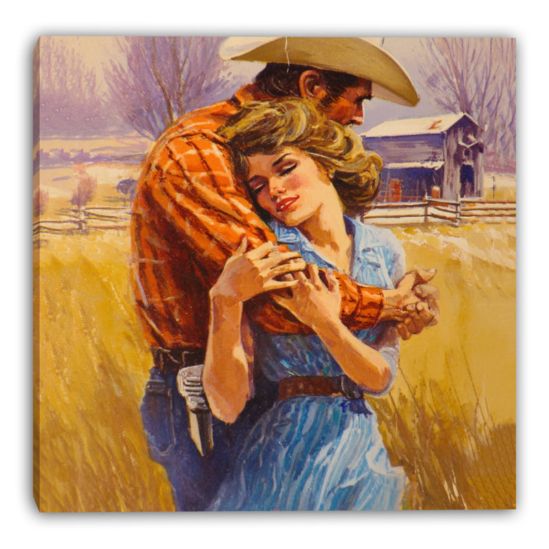 Art mural sur toile tendue Sunset Barn, L 40 po x H 40 po x P 1,5 po