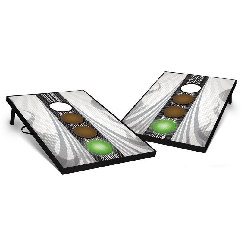 2' X 3' Racing Enthusiast Tailgate Size Cornhole Set