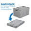 Montez-le! Caisse de rangement pliable en plastique, contenant de distribution pliable avec couvercle attaché