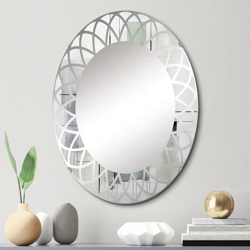 Everie - Miroir mural moderne ovale, 30 po x 20 po