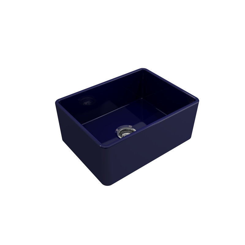 24 in. L Farmhouse Kitchen Sink, Sapphire Blue