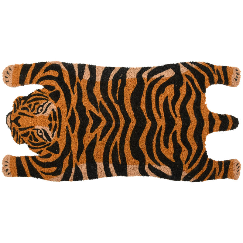 Doormat Coir Tiger Shape