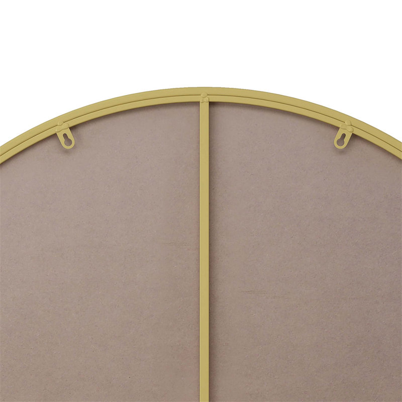 Adrihanna Round Wall Mirror With Frame,, Gold, 27.95" x 27.95"