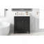 Meuble-lavabo 30 po avec lavabo supérieur, meuble-lavabo moderne avec 2 tiroirs et un tiroir basculant, meuble-lavabo simple-2070986320