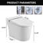 Combinaison de bidet de toilette intelligente avec couvercle / siège ouvert avec capteur de pied, affichage à DEL, buse autonettoyante, siège chauffant, veilleuse, commande à bouton, fermeture douce, chasse automatique, avec télécommande