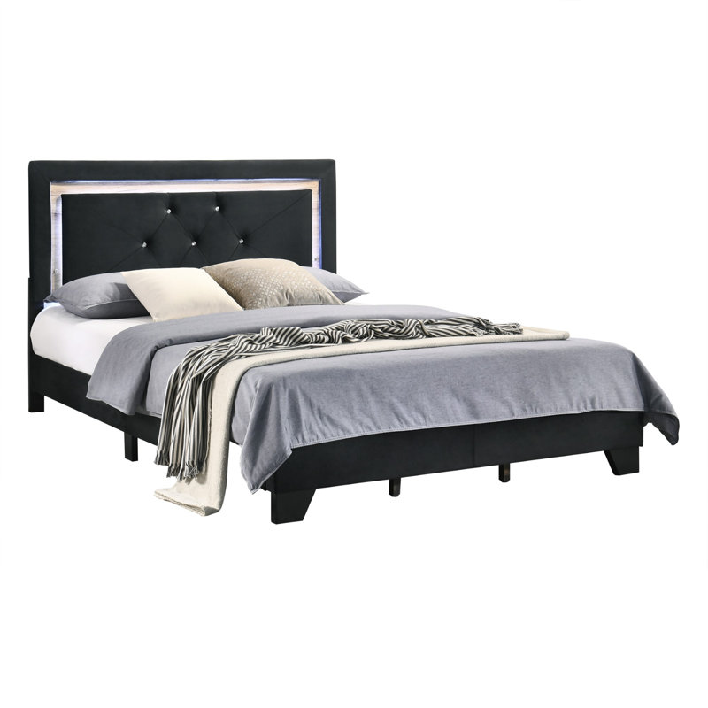 Kendell Upholstered Bed, Super King (6'), Black