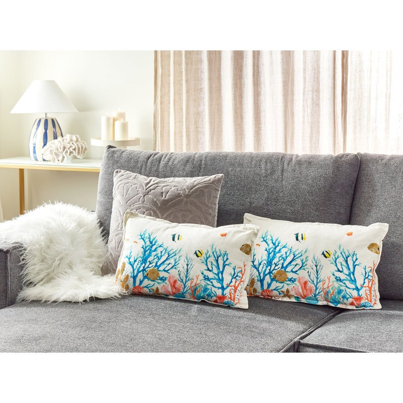 Catanzaro Animal Print White Rectangular Cushion