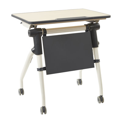 ECR4Kids Nesting Student Desk, Portable Table, Maple/Grey -  ELR-24106