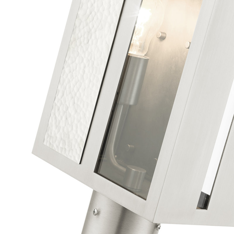 Gandhi 1 -Light 17.25'' H Hardwired Lantern Head, Brushed Nickel