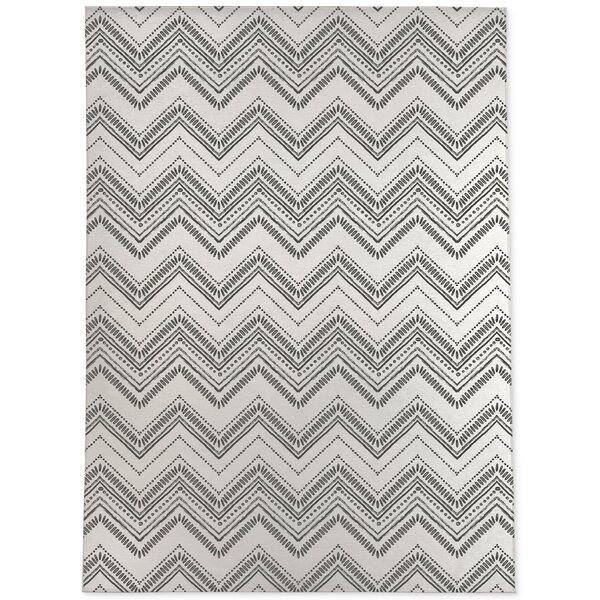 Wade Logan® Chevron Charcoal/Ivory Area Rug | Wayfair