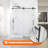 56-60 in. W x 76 in. H Single Sliding Frameless Shower Door in Matte Black with 3/8 in.（10mm）Clear Tempered Glass-124840888