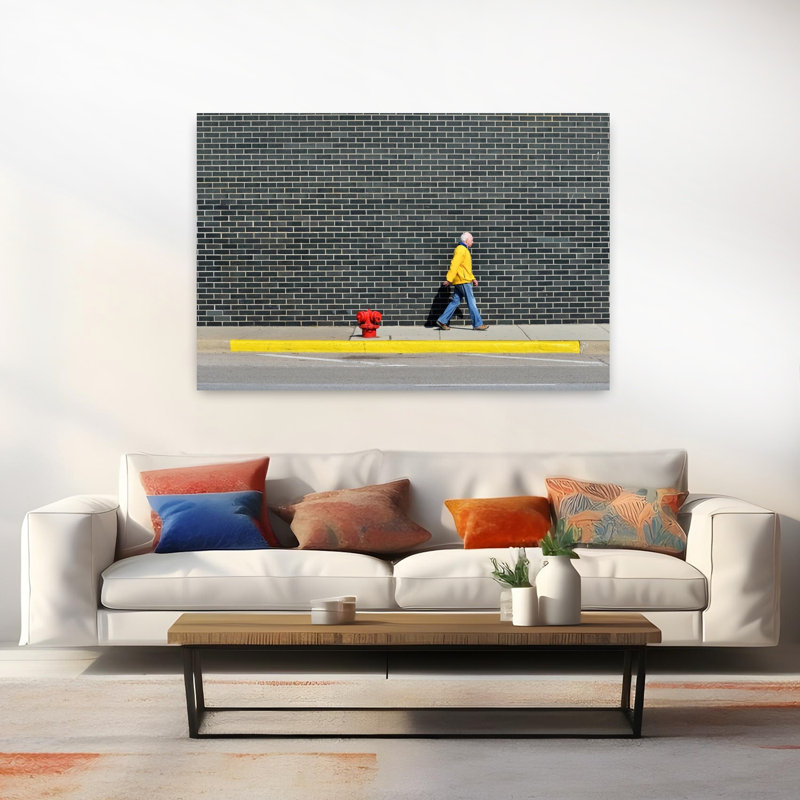 Keep Keep Colorful Abstract Contemporary Architecture City, art mural, H 40 po x l 60 po