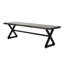 Outdoor Aluminum Bench With Steel Frame, Grey And Black - Modern Industrial Aesthetic, , Rust-, Easy To Clean, 61.74" W X 15.10" D 18.43" H, Assembly Required Grey/Black Design, , Rust-, 63" 15.1"-121070456