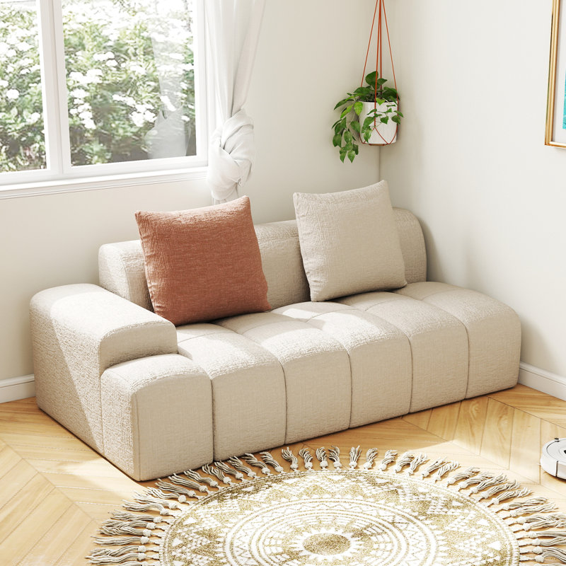 Causeuse modulaire Boneless, Beige