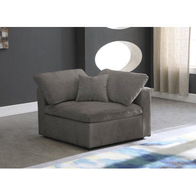 Cozy 40" W Velvet Chair and a Half