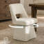 Chaise pivotante en chenille moderne, dossier ouvert - Conception rotative à 360 ° pour la salle à manger-1395273663