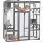 Très grande cage à chat - Gris