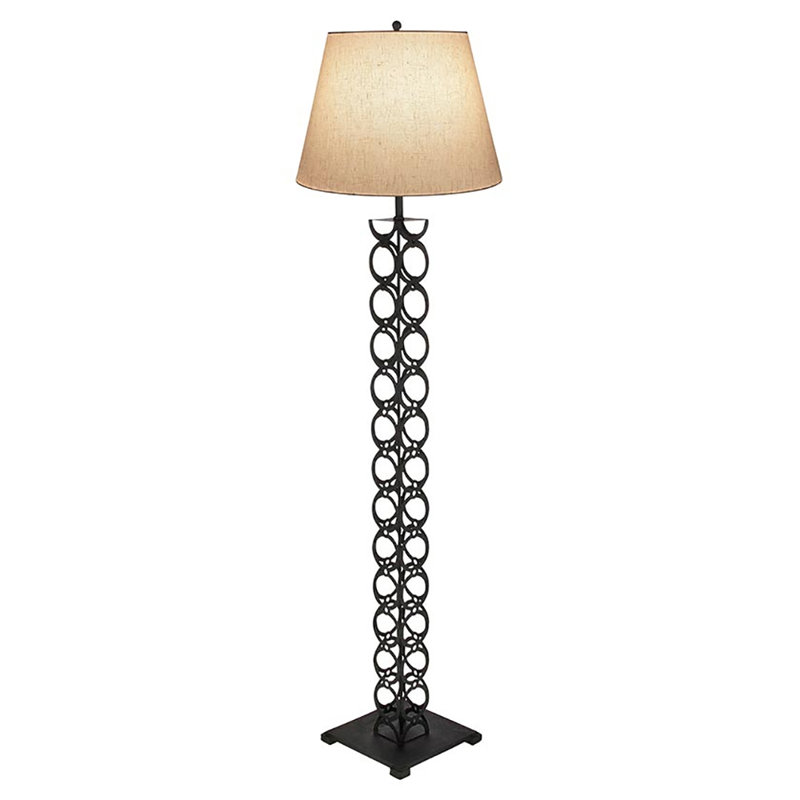 Lampe sur pied 72 po Ringlet, Noir antique