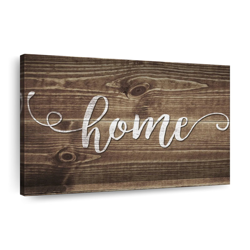 Home Typography Canvas Print, 32" H x 48" W x 1.25" D