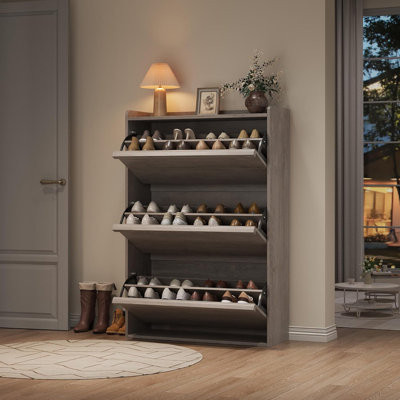 24 Pair Flip Down Shoe Storage