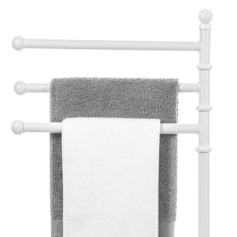 Bathroom Freestanding Towel Stand with 3 Swivel Bars