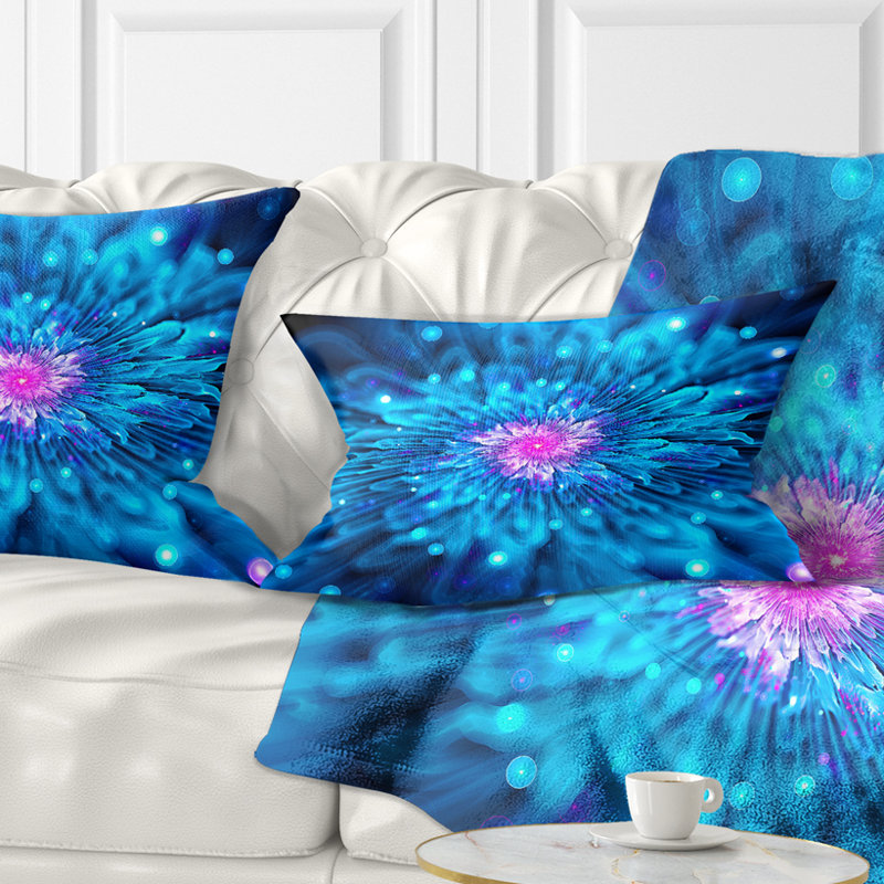 Coussin lombaire floral brillant à fleurs