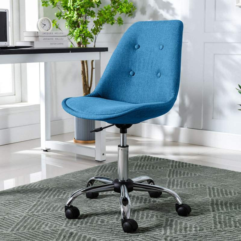 Chaise de travail en tissu Gina, Bleu