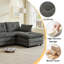 Canapé modulaire surdimensionné en forme de L de Boneless de 119 po avec repose-pieds et console-496779261