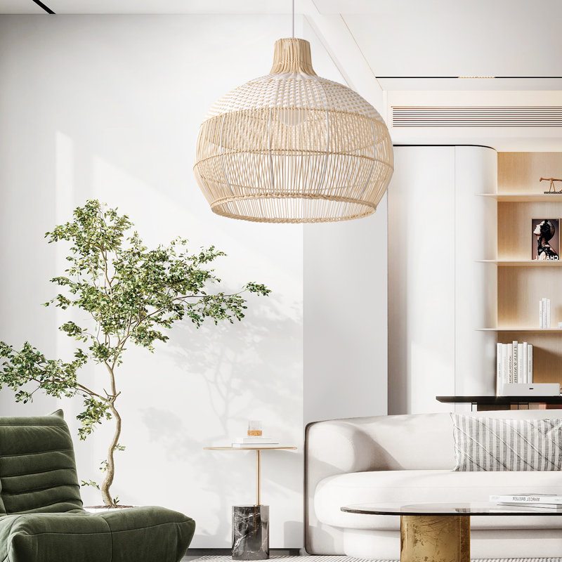 Adabel Dome Pendant Lamp, 1 Light, 19.68cm x 19.68cm x 19.68cm