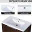 Meuble-lavabo à fermeture en douceur 30 po avec lavabo, fixation murale, élégance moderne, lavabo en résine, choix de rangement abondants, noyer. Portes. Mount. Bassin. Saveur-118627923-118627922