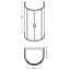 Pacific D Shape Elswick 185cm H x 105cm B x 92,5cm T D Shape Enclosure